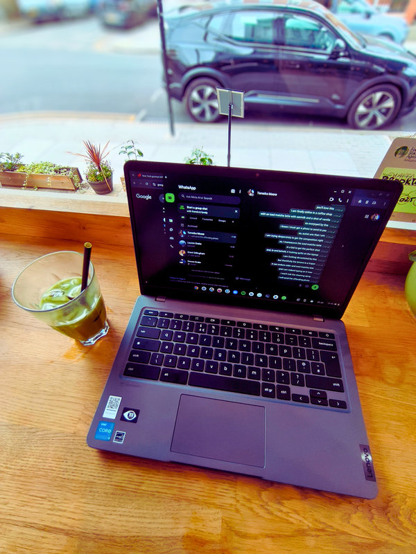 finally connected to wifi in a cafe, warranting a photo. of course, no coffee shop trip of mine is…